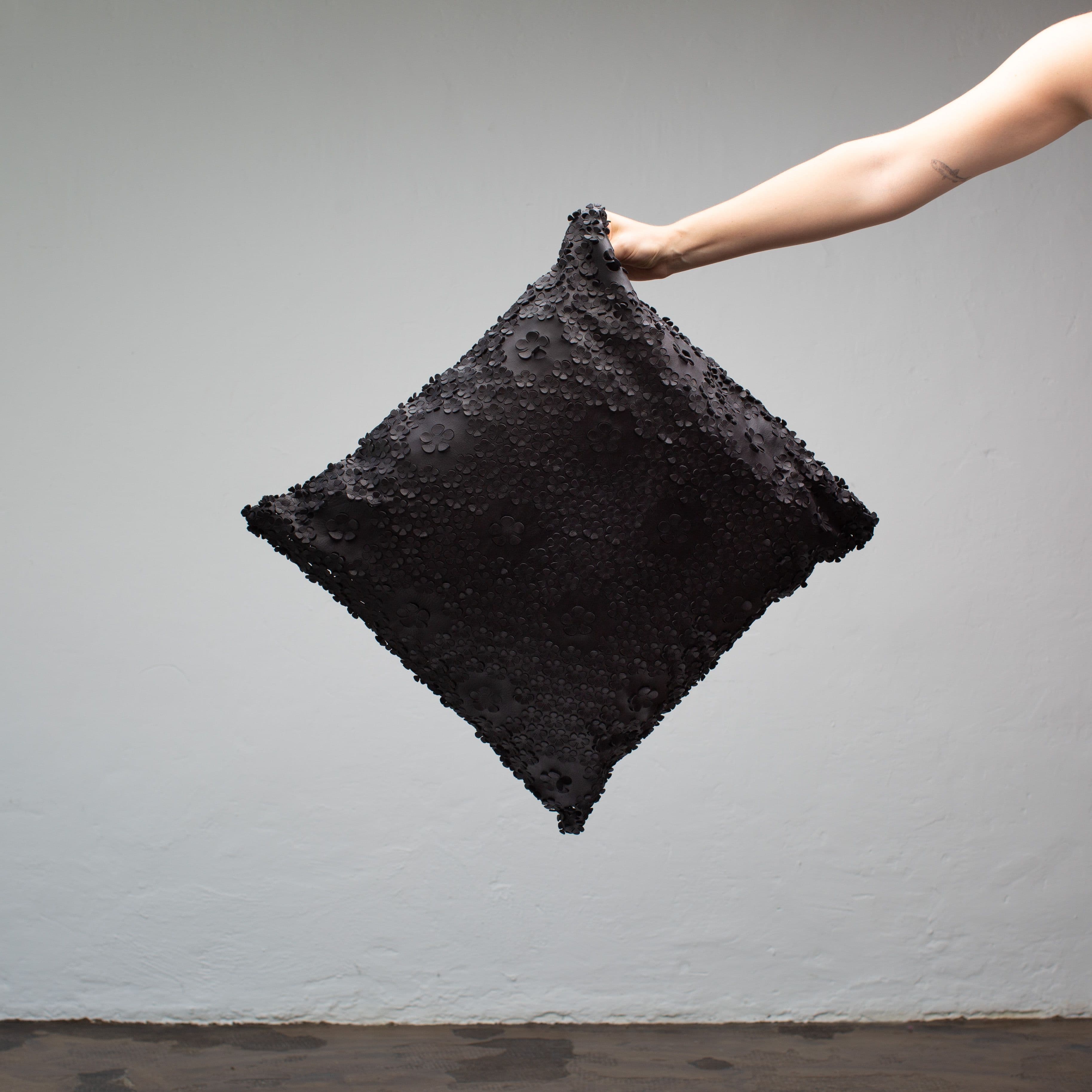 Black Leather Cushions