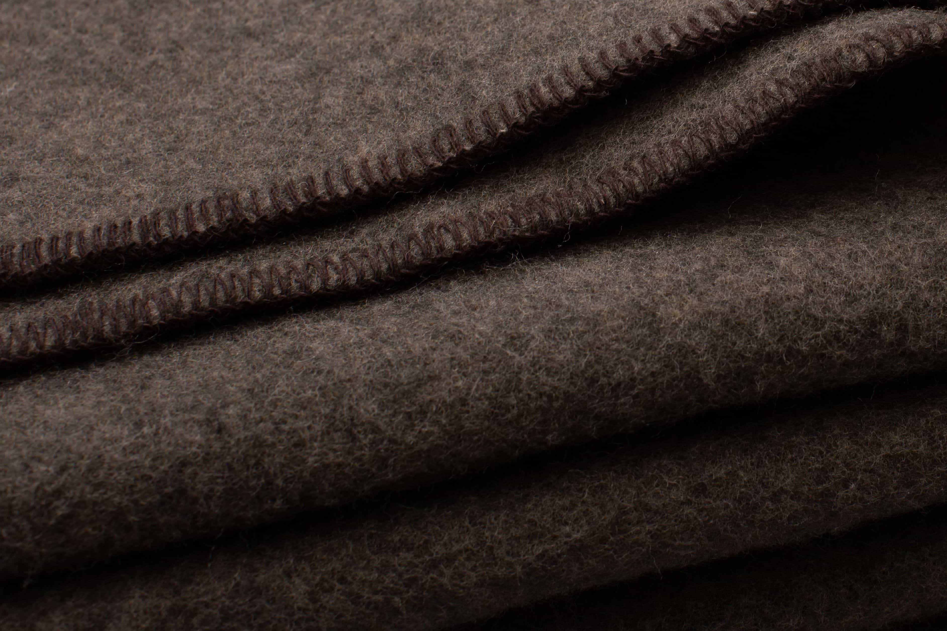 Dark Brown Virgin Wool Blanket