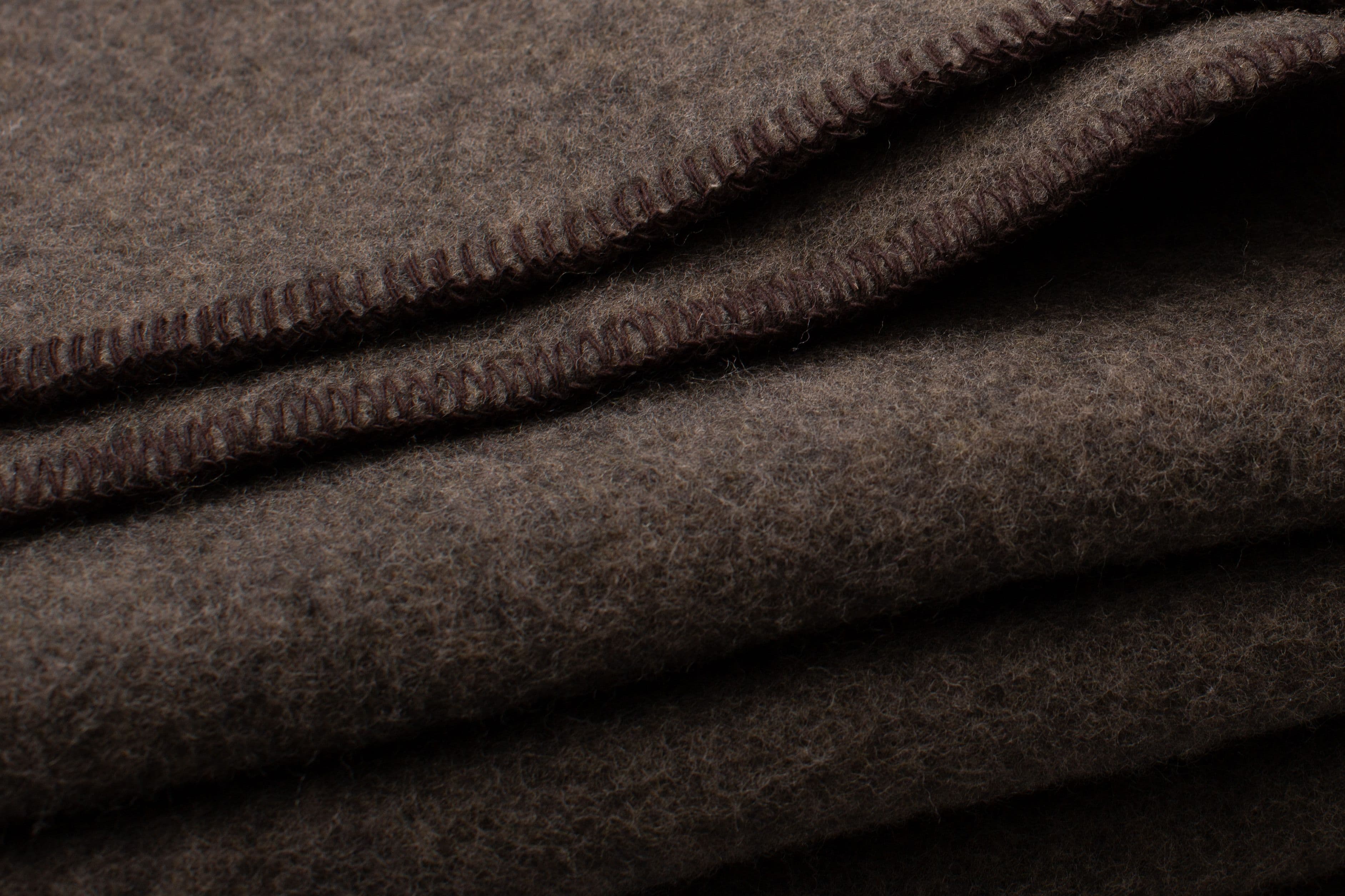 Dark Brown Virgin Wool Blanket
