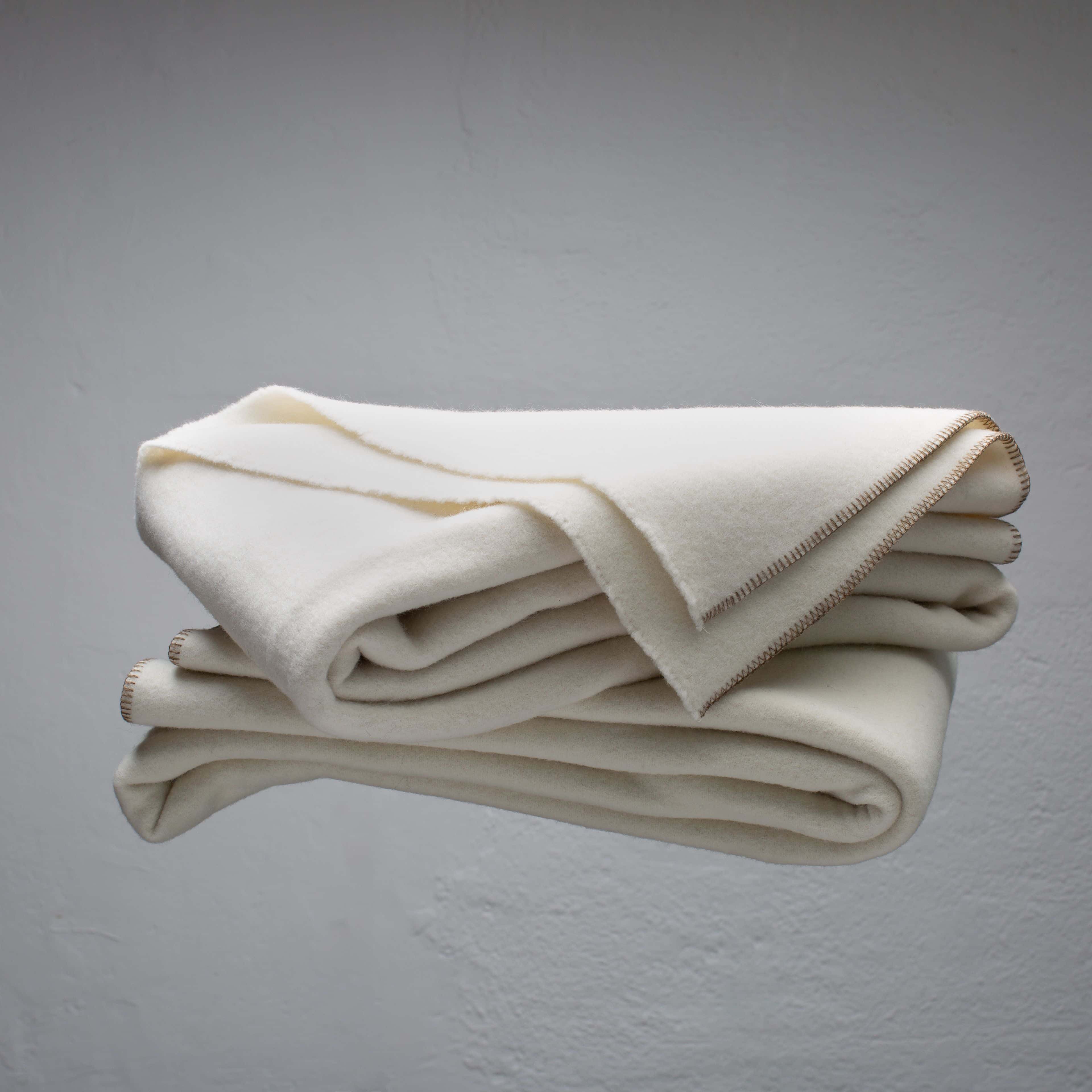 White Virgin Wool Blanket