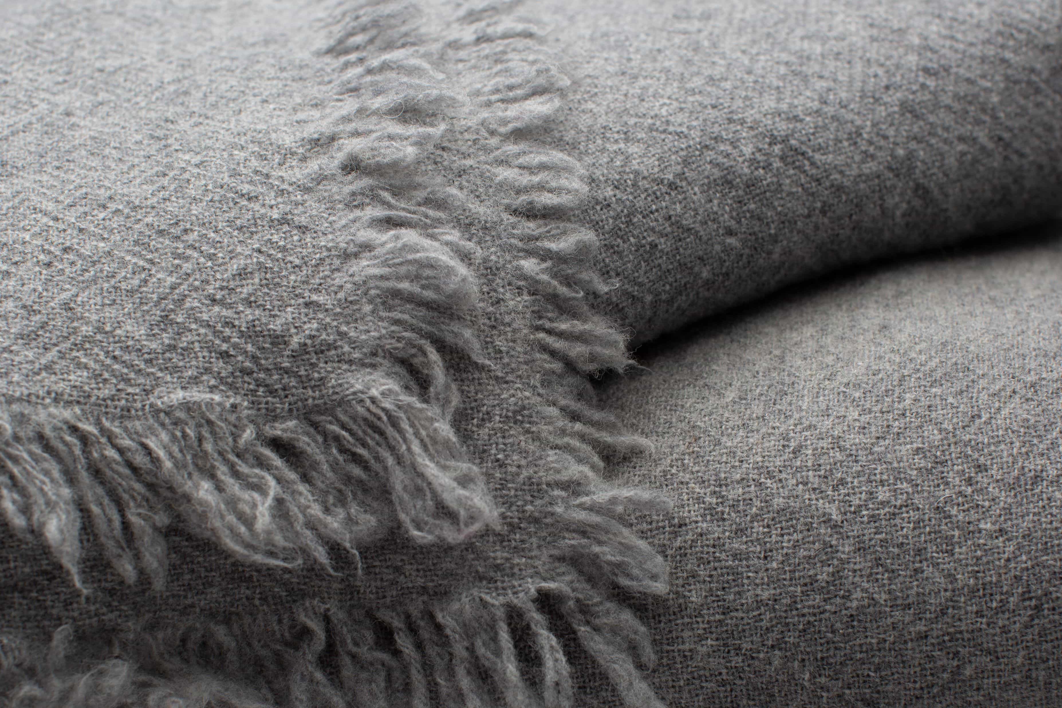 Light Grey Virgin Wool Plaid