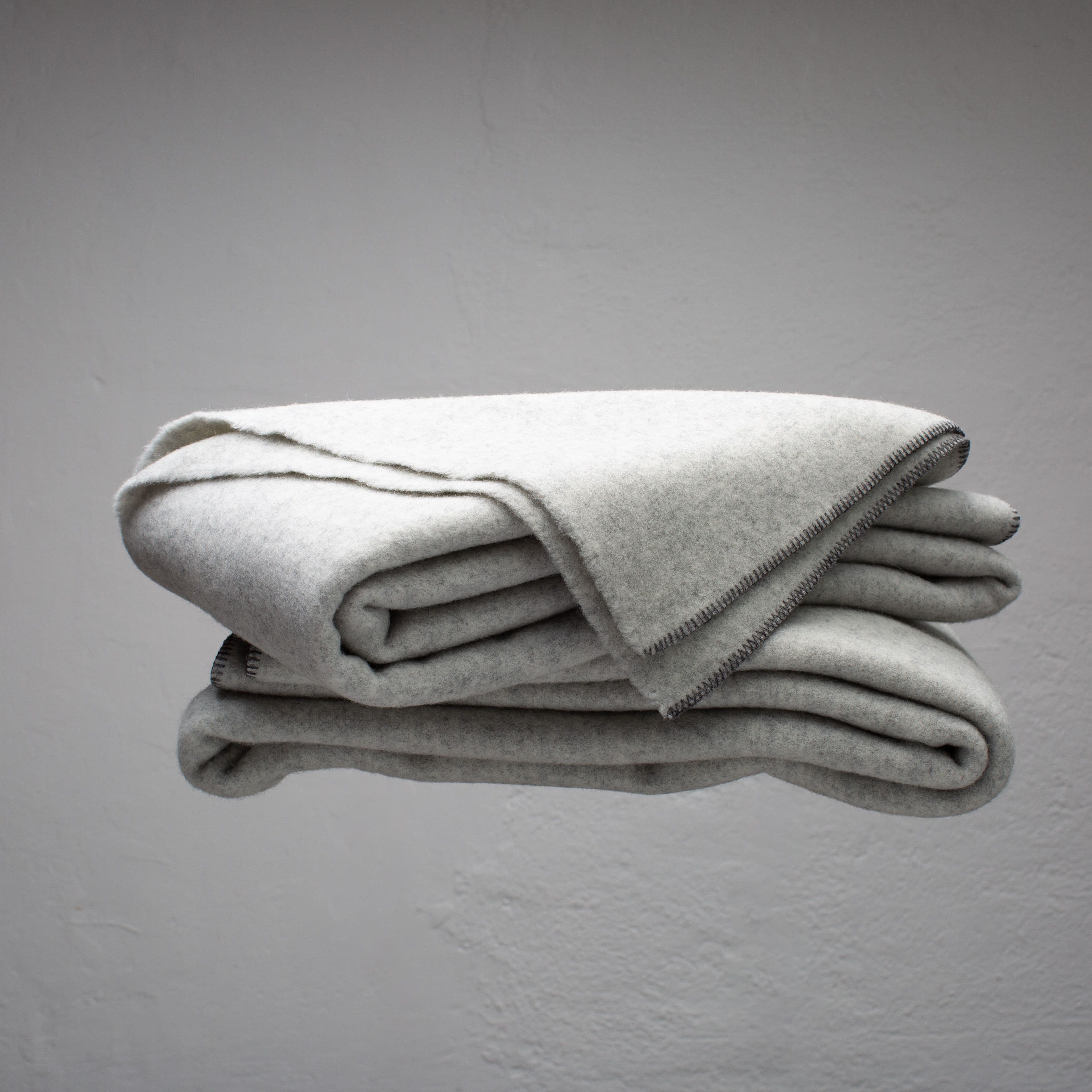 Light Grey Virgin Wool Blanket