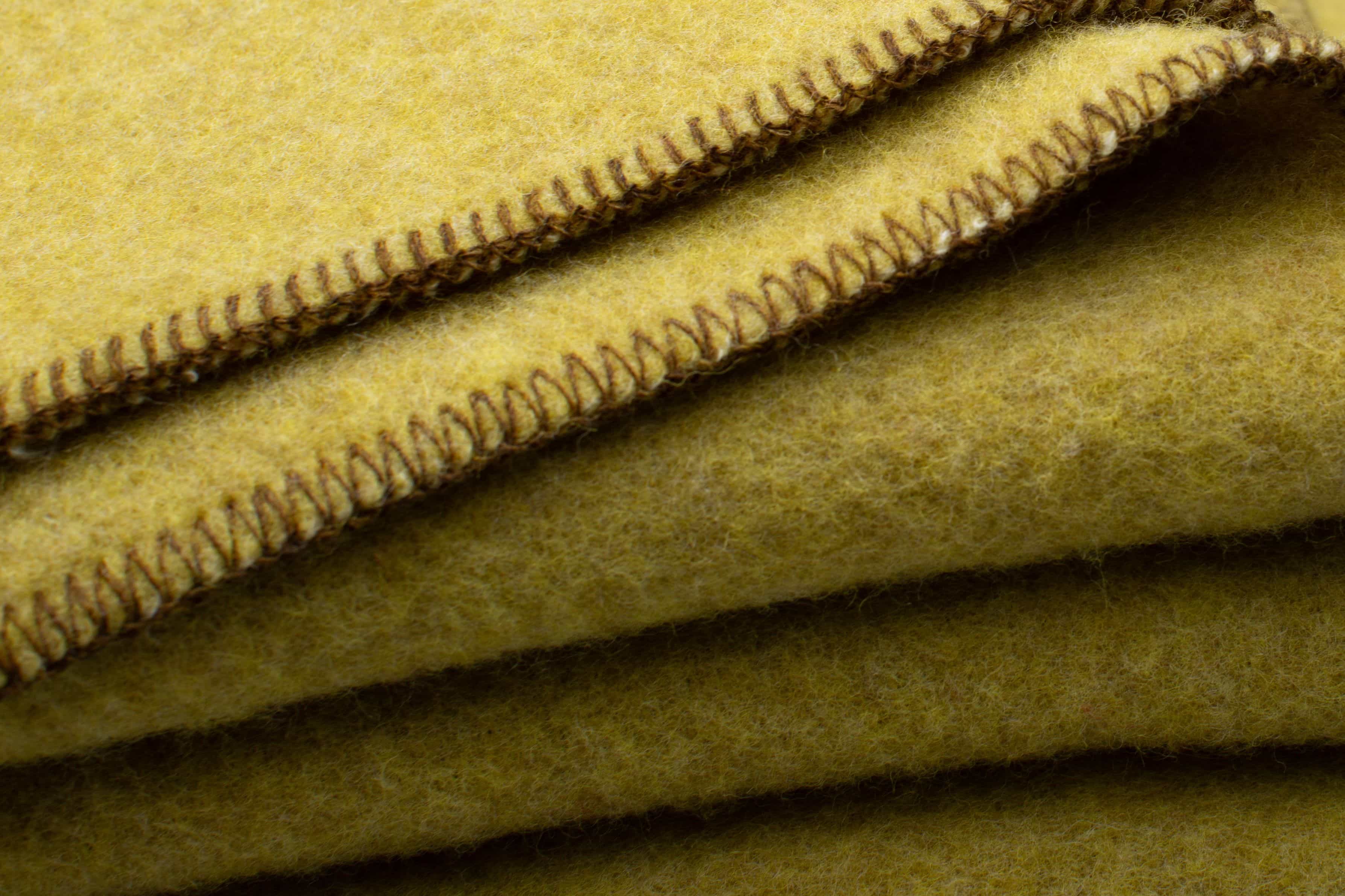 Olive Green Virgin Wool Blanket