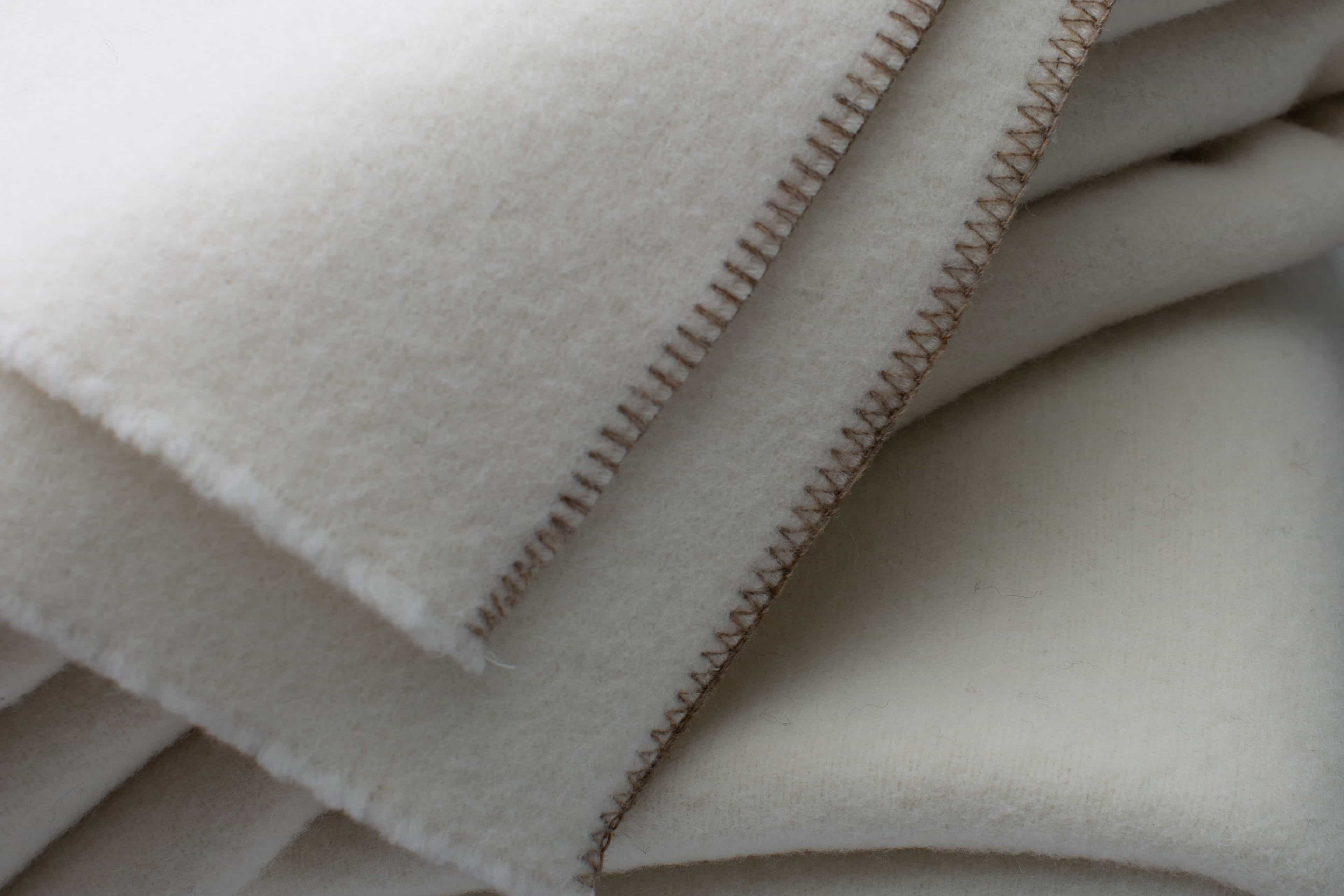 White Virgin Wool Blanket