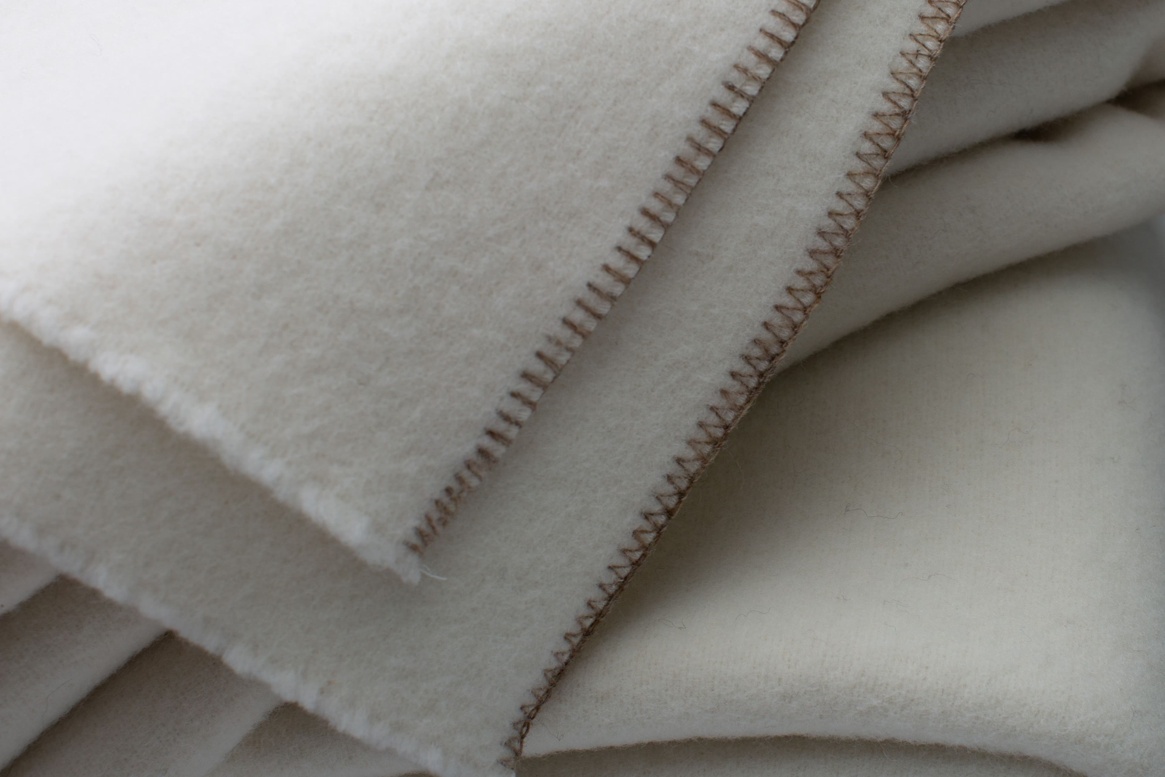 White Virgin Wool Blanket