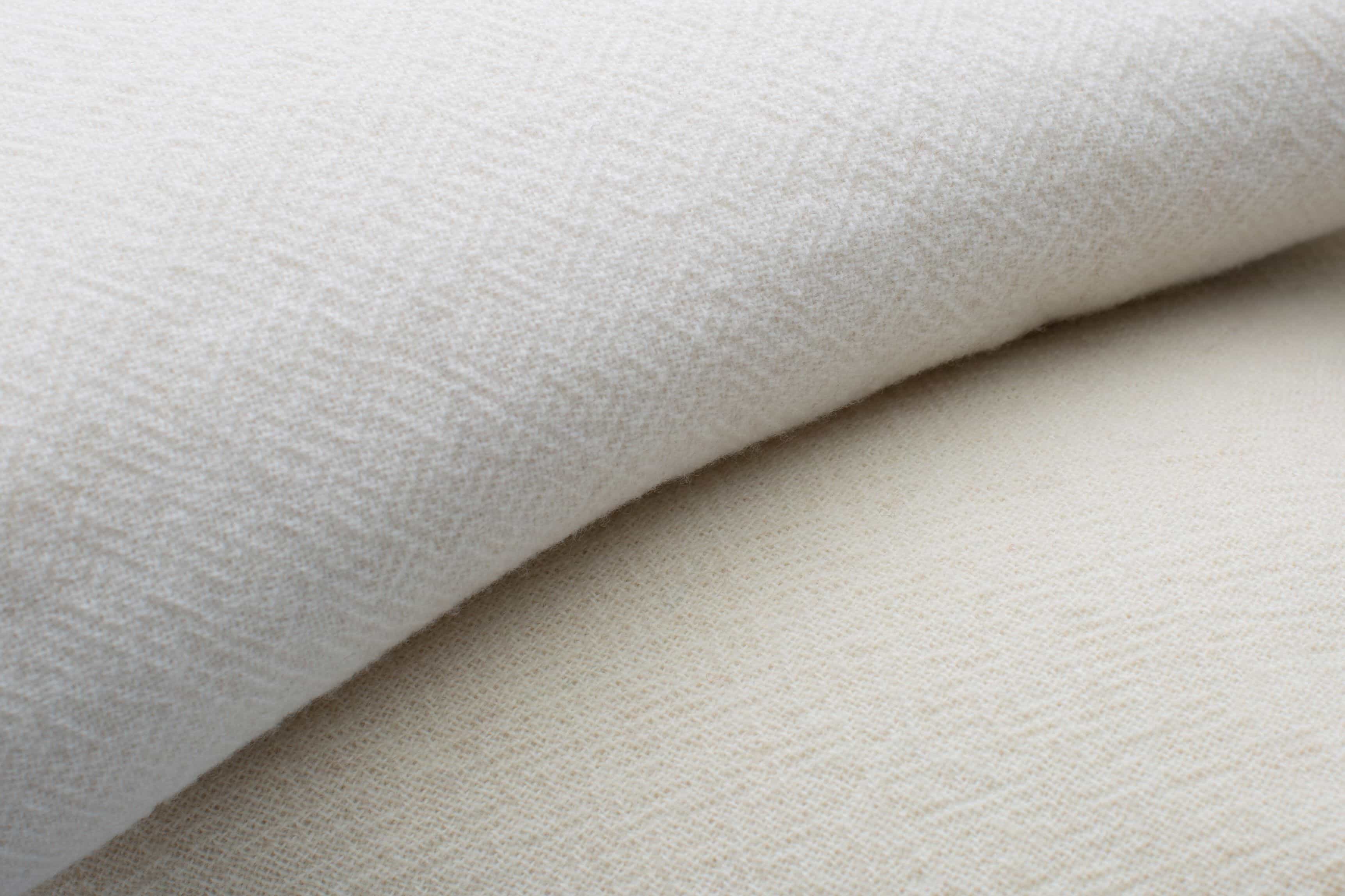 White Virgin Wool Plaid