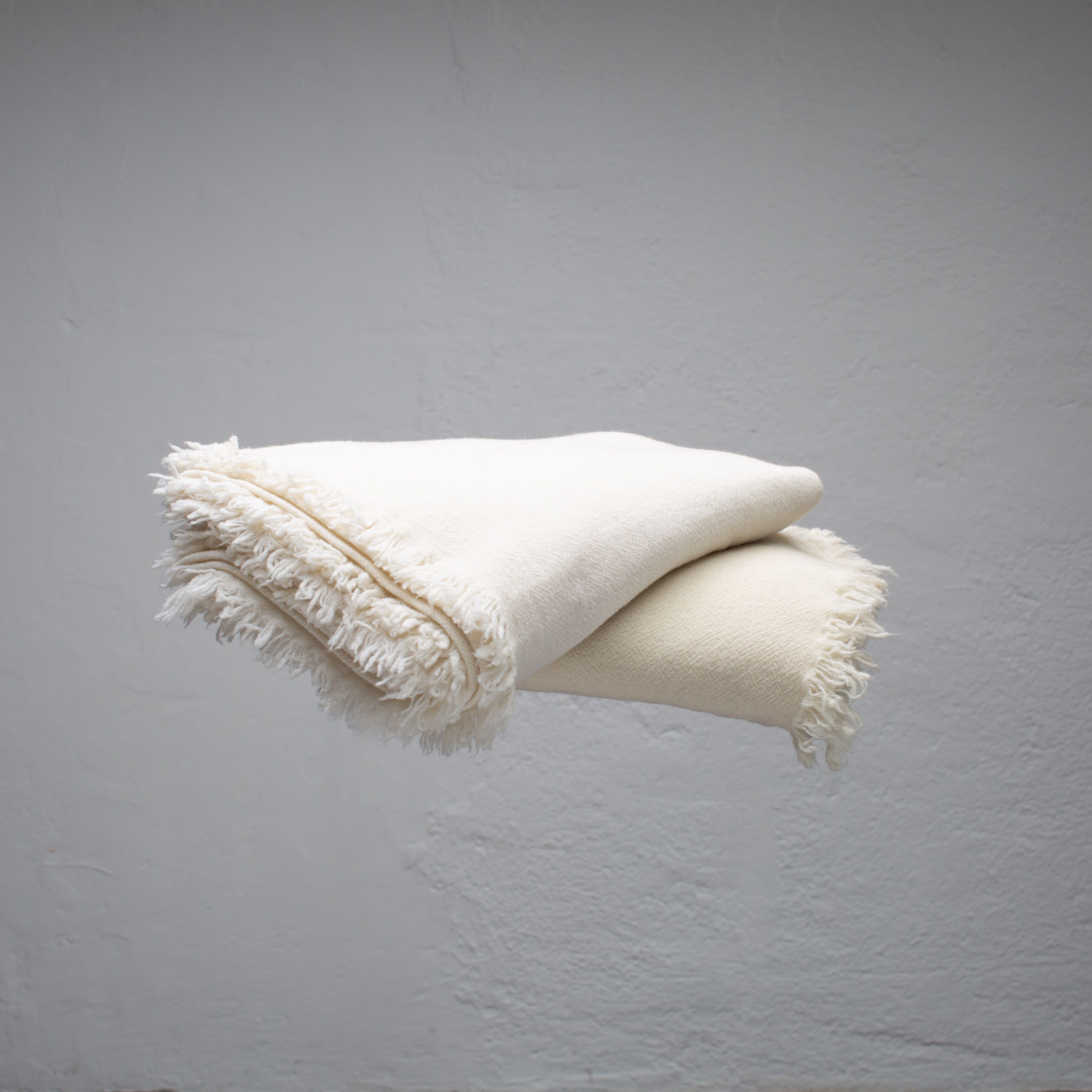 White Virgin Wool Plaid