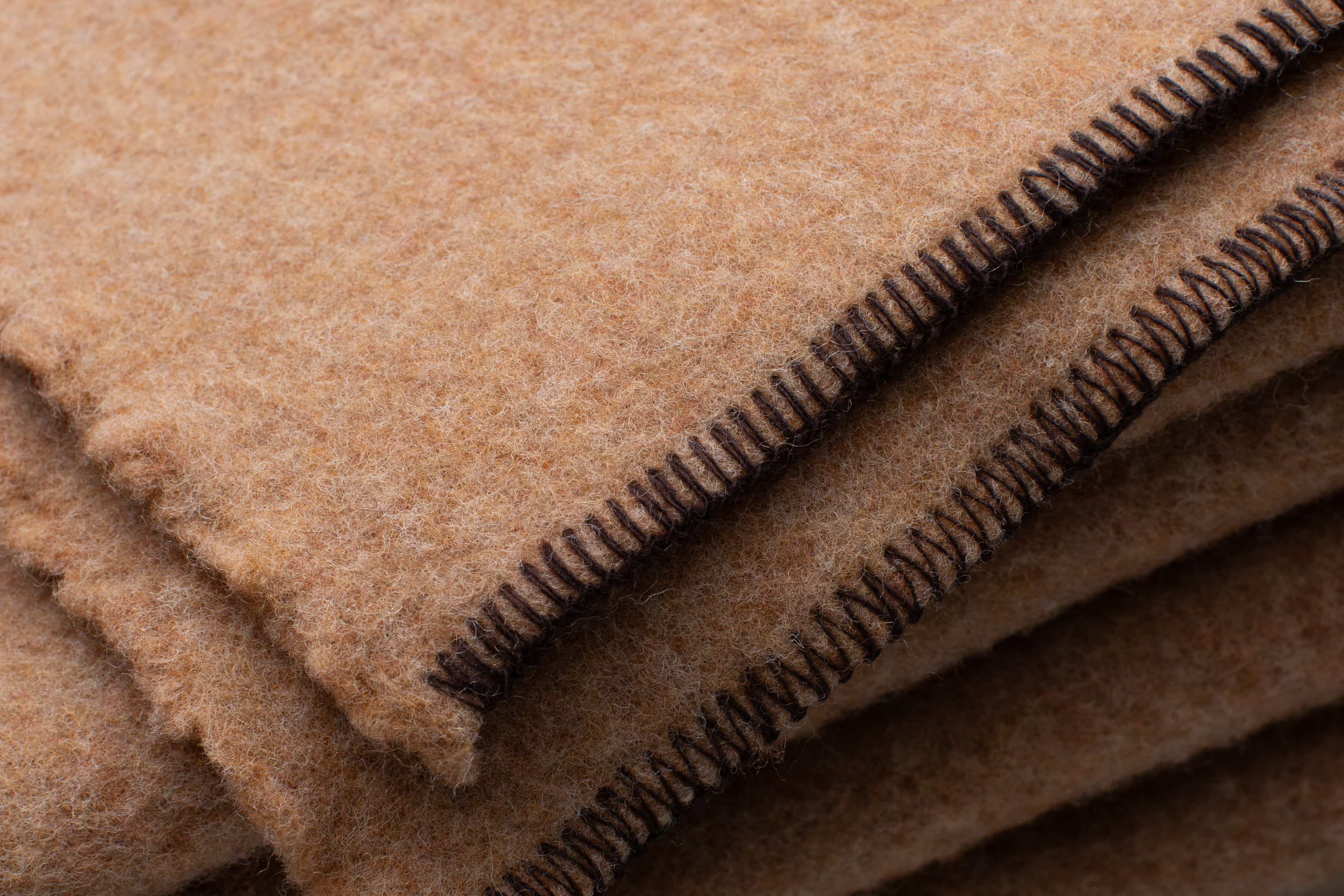 Light Brown Virgin Wool Blanket