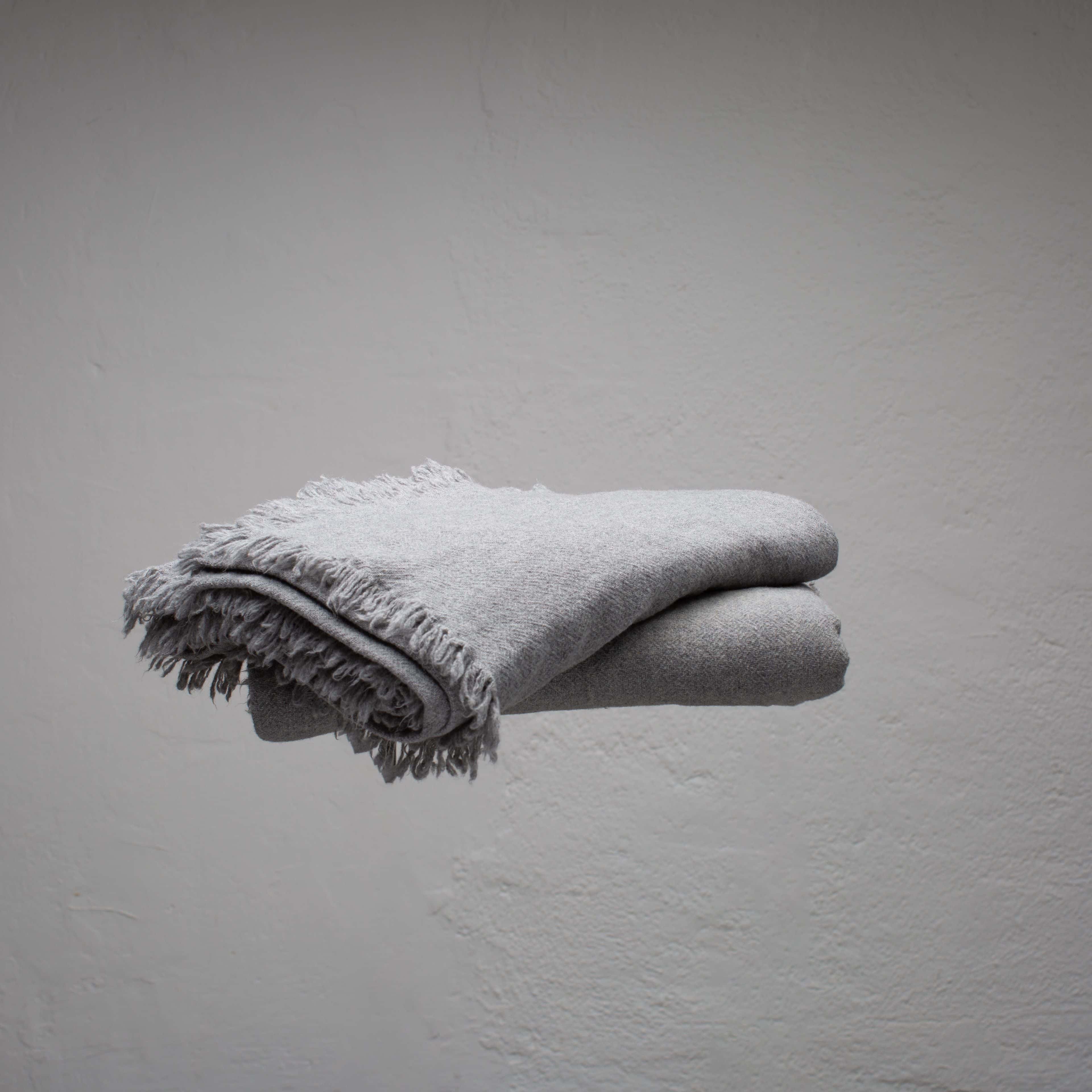 Light Grey Virgin Wool Plaid