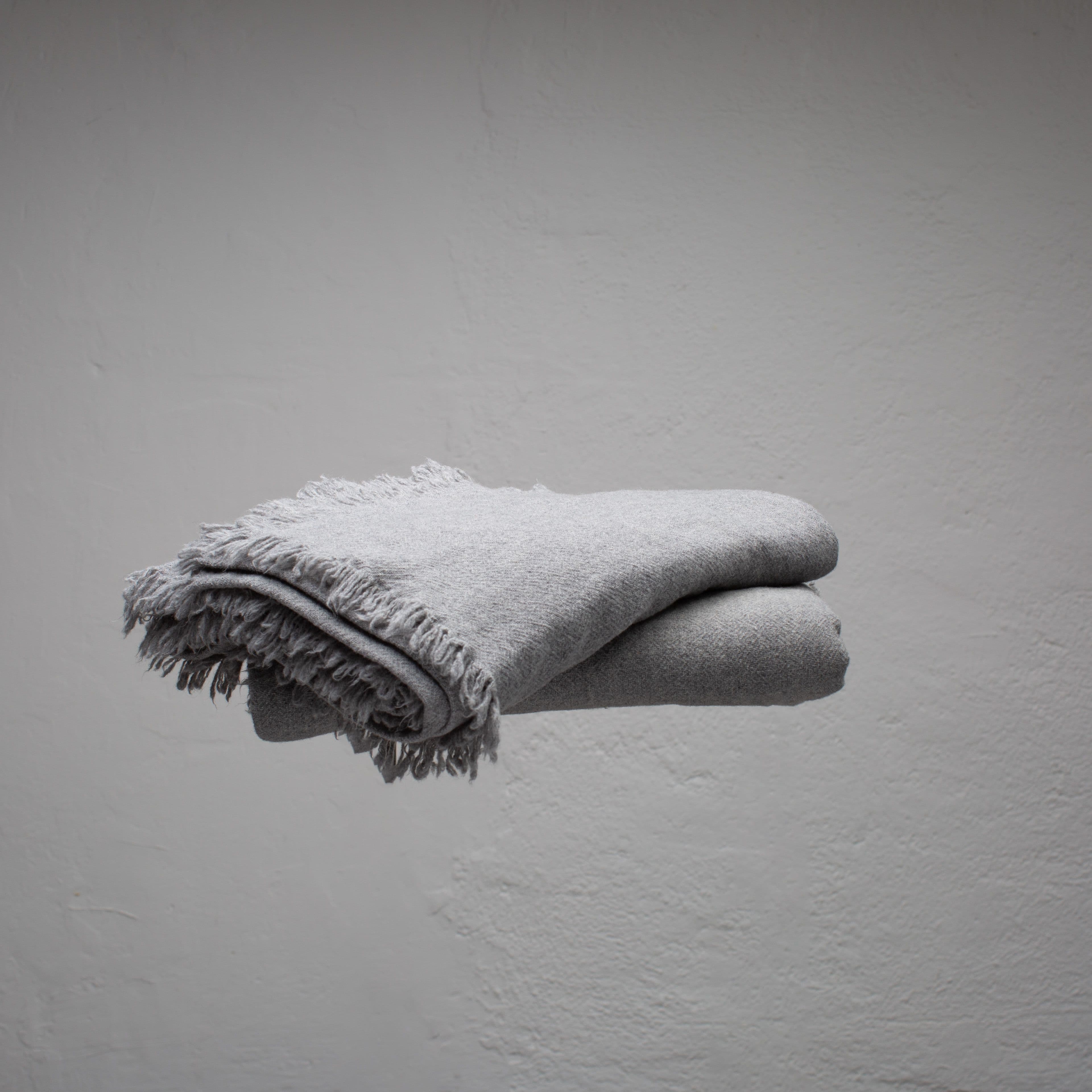 Light Grey Virgin Wool Plaid