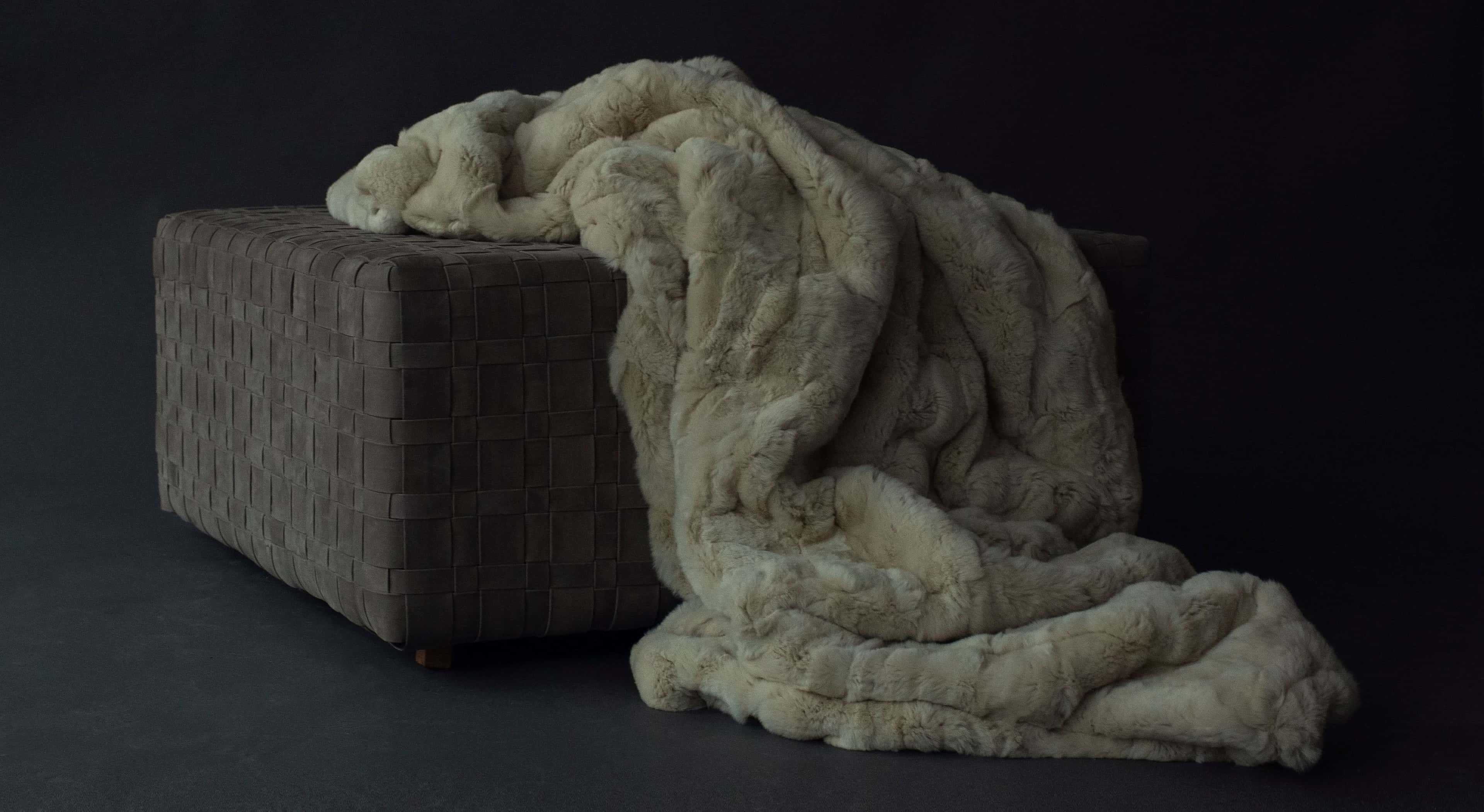 White Cashmere & Fur Blanket