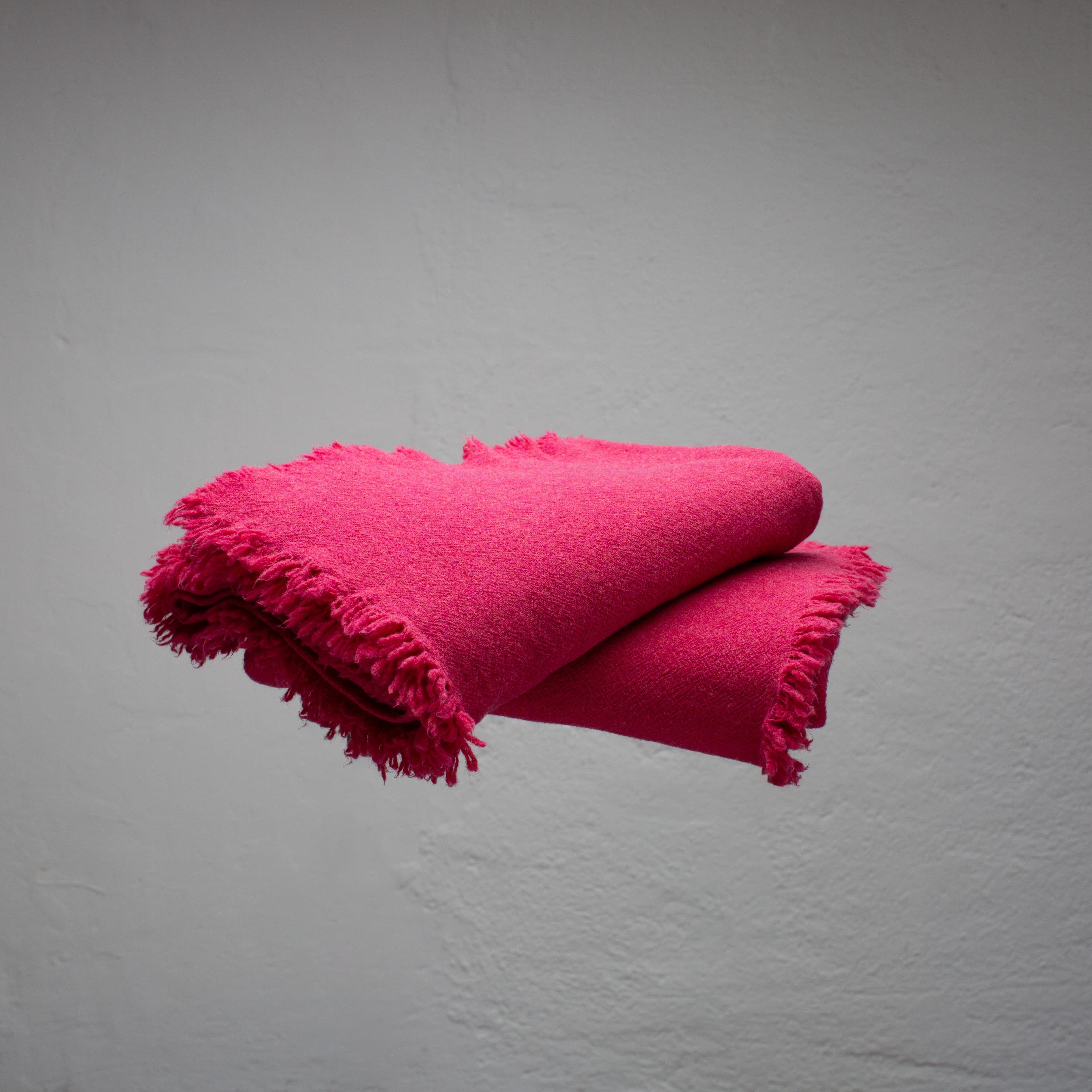 Pink Virgin Wool Blanket