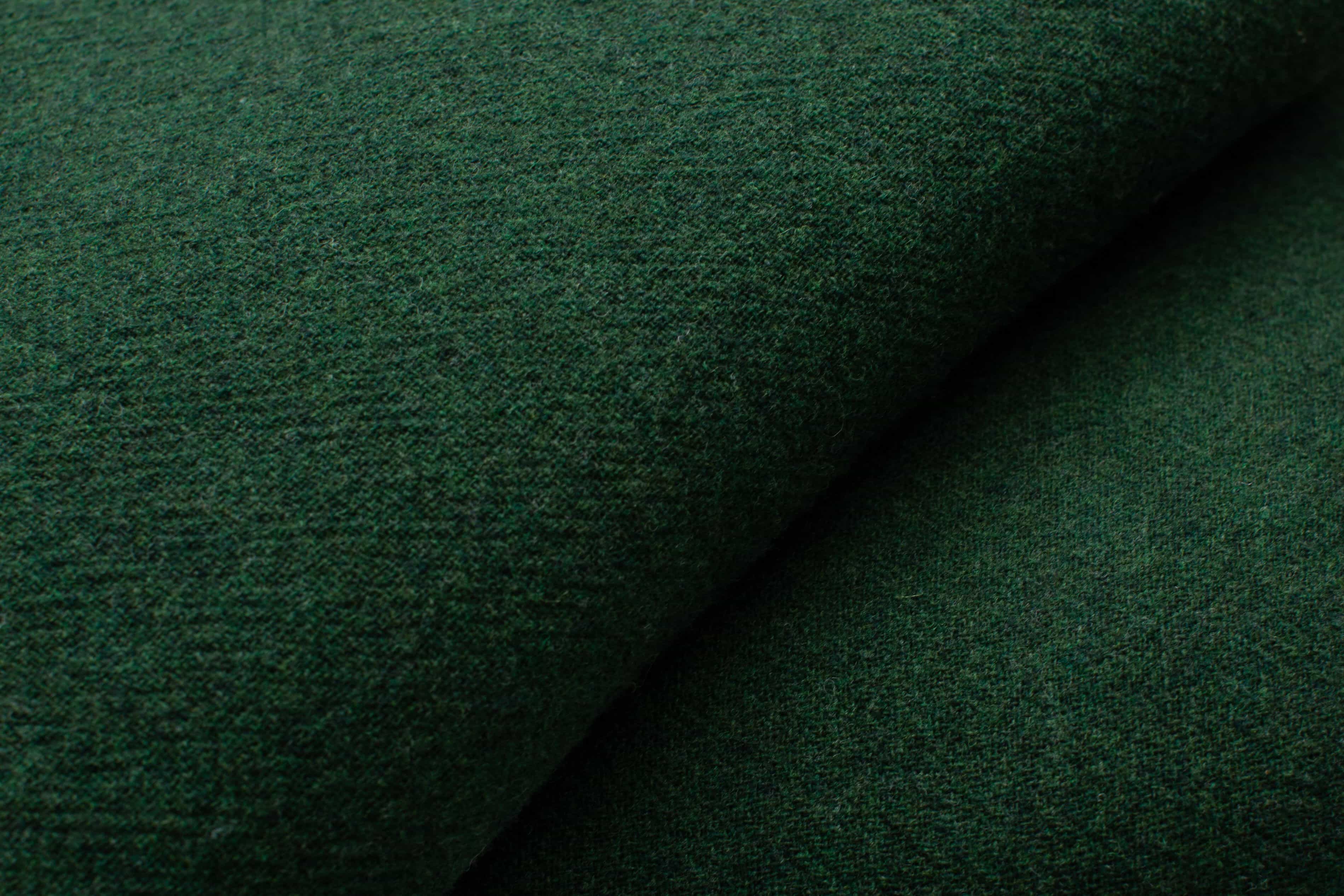 Dark Green Virgin Wool Plaid