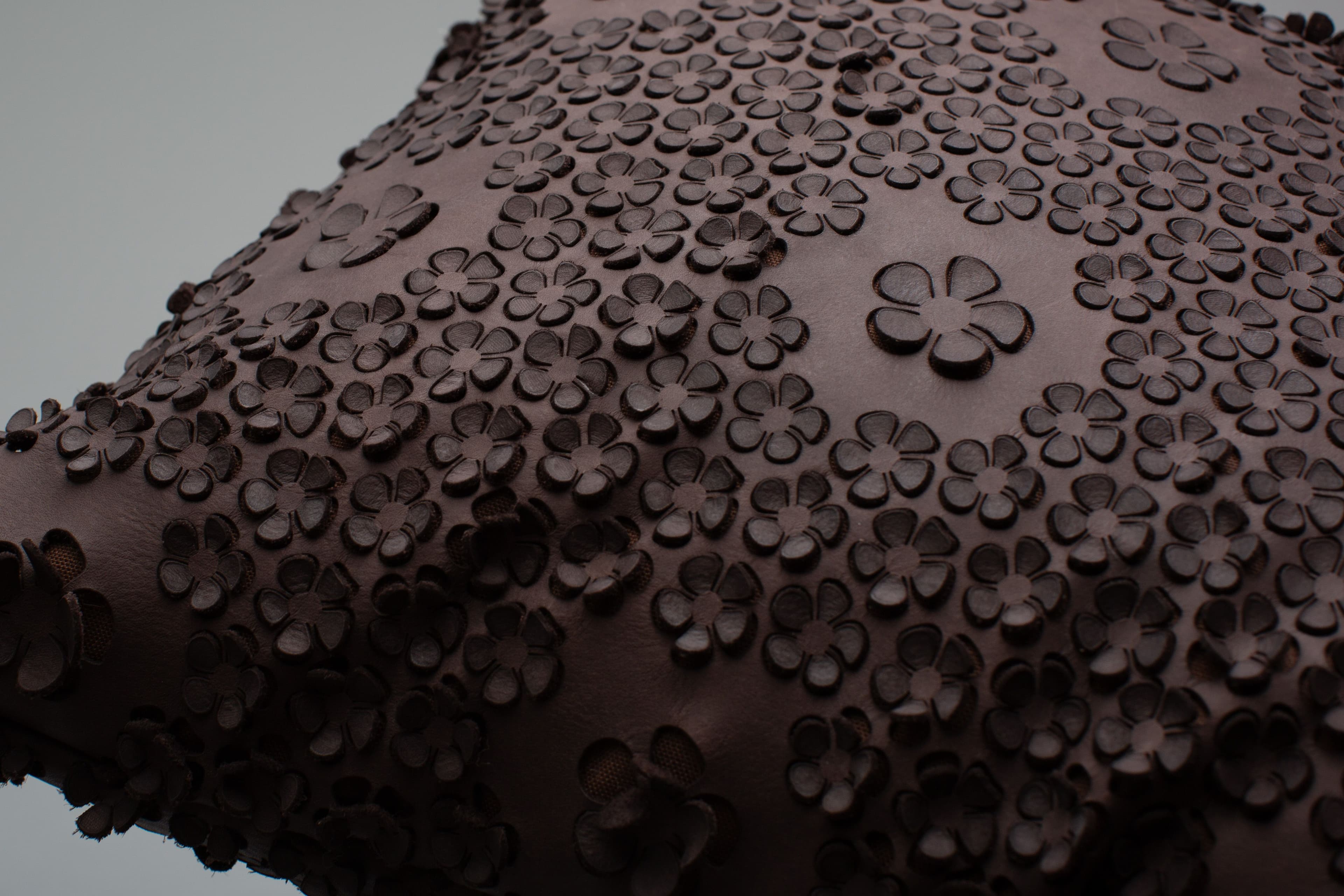 Dark Brown Leather Cushion