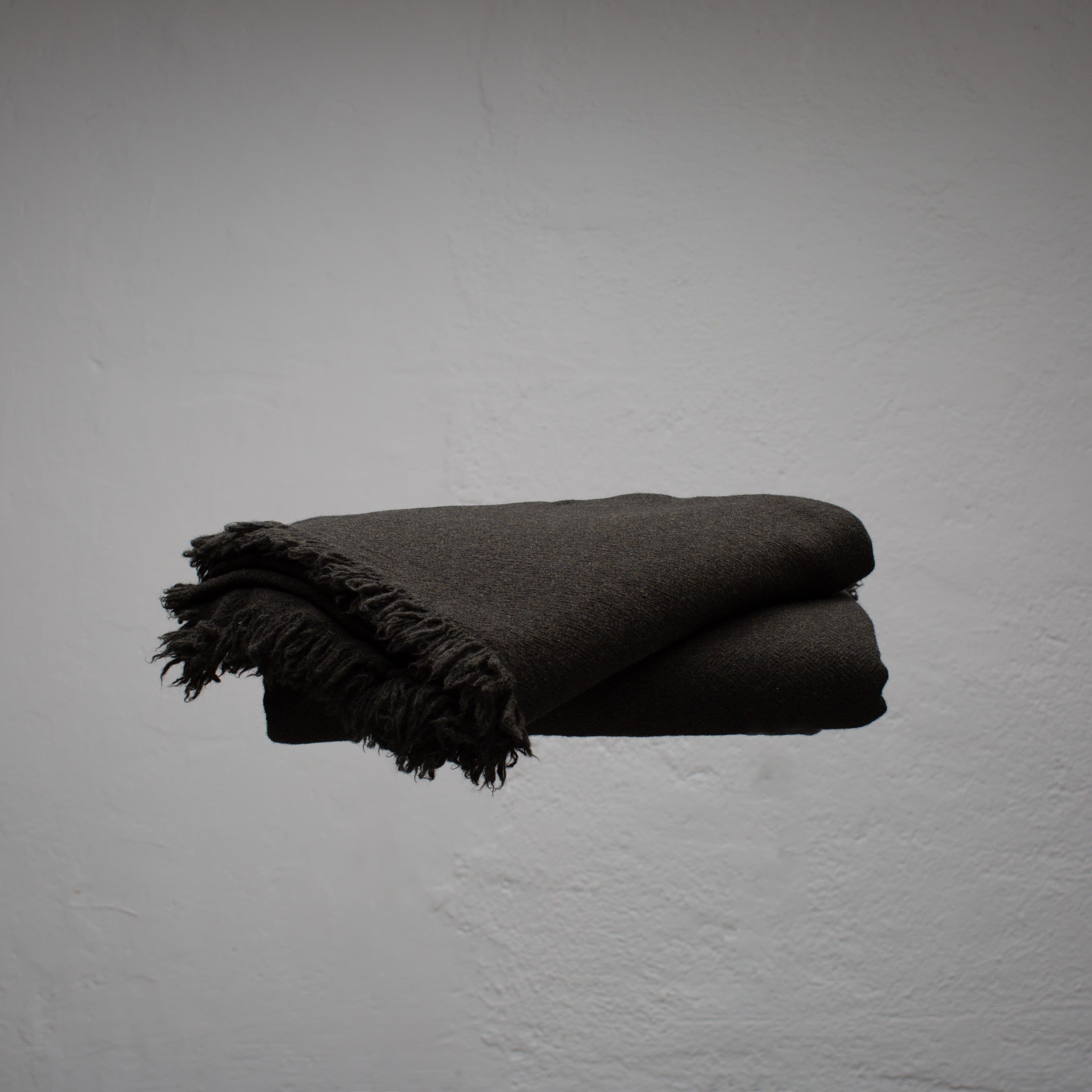 Dark Forest Green Virgin Wool Plaid