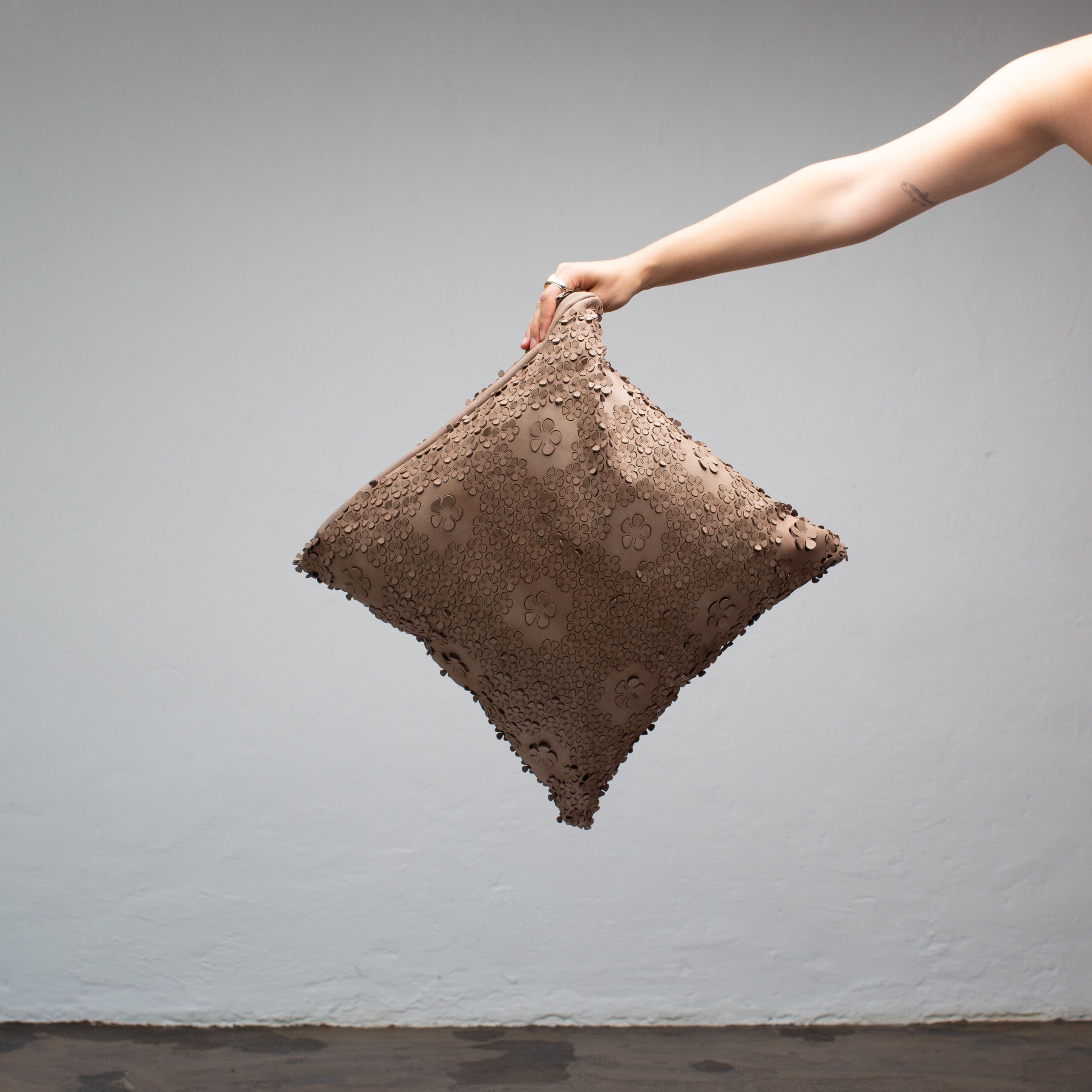 Brown Leather Cushion